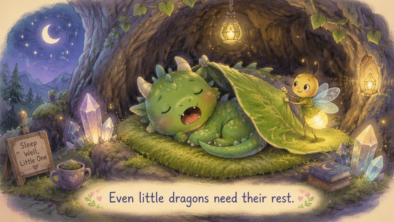 Example generated from “Sleepy Dragon Bedtime Book — API Models · CC BY 4.0”