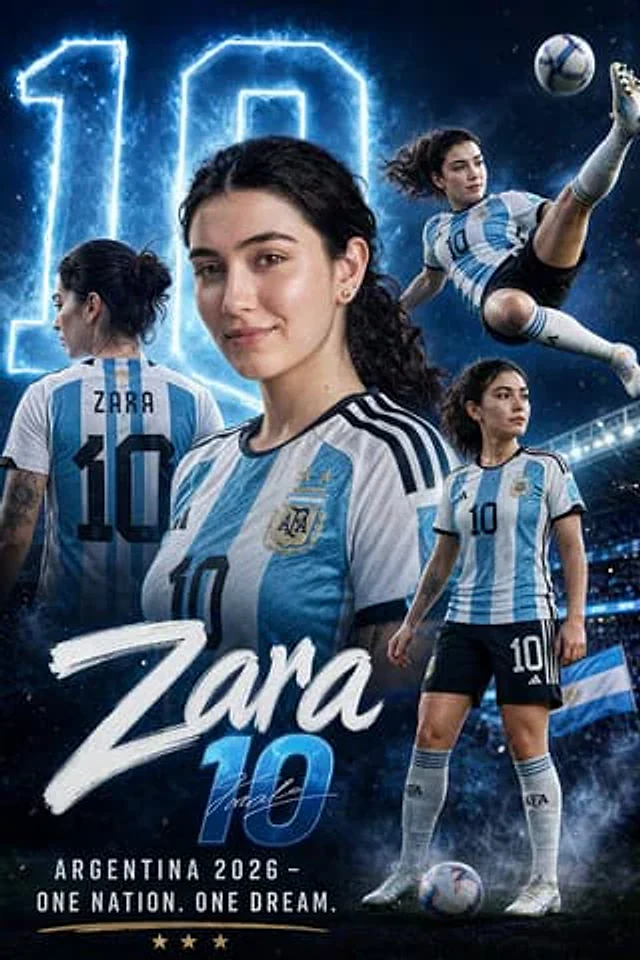Example generated from “Cinematic Football Star Poster”