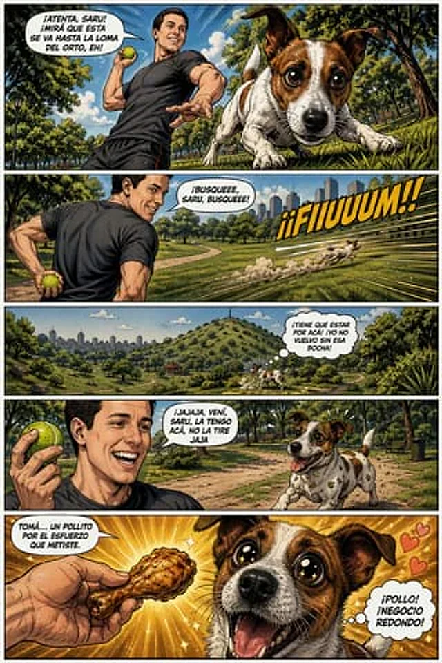 Example generated from “Funny Dog Park Comic Page”