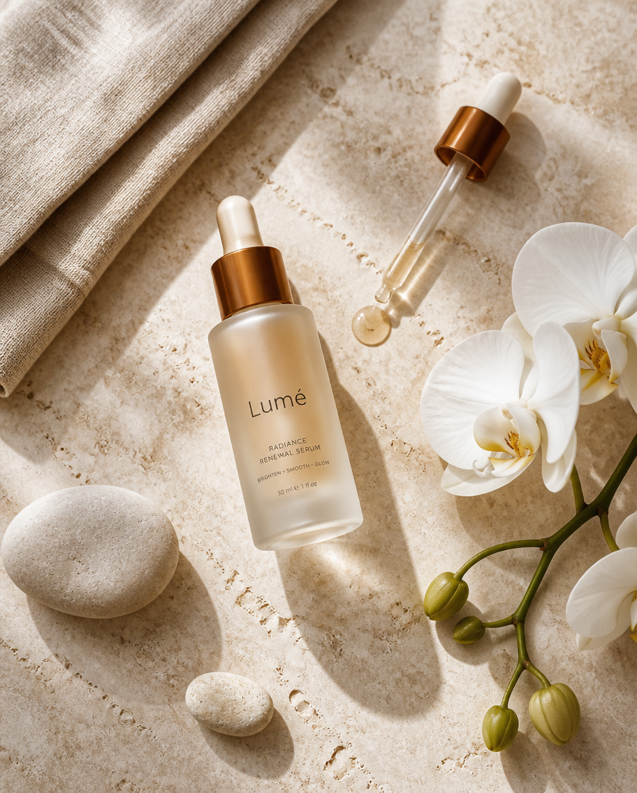 Example generated from “Lumé Skincare Flatlay — API Models · CC BY 4.0”