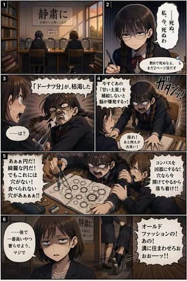 Example generated from “6-Panel Comedy Manga Page”