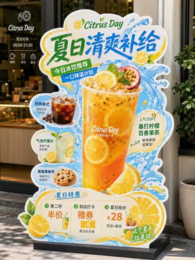 Example generated from “本地生活小店异形展架”
