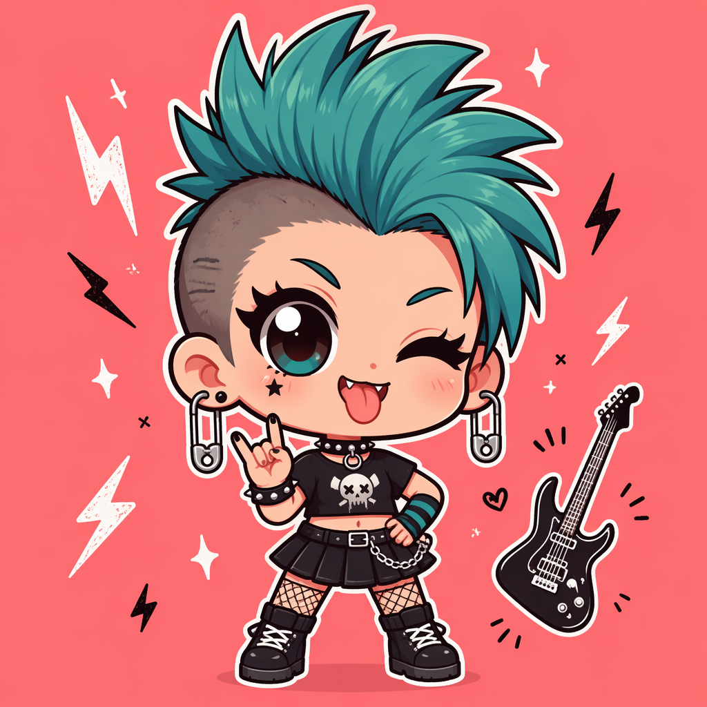 Example generated from “Punk Rock Chibi Avatar — API Models · CC BY 4.0”