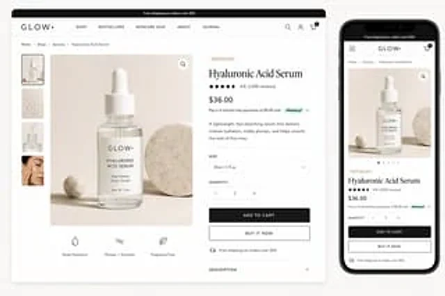 Example generated from “Luxury Skincare Product Page Mockup”