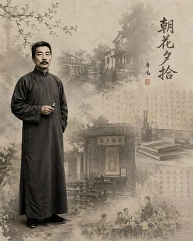 Example generated from “Lu Xun Literature Themed Illustration”
