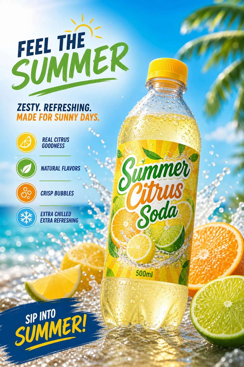 Summer Citrus Beverage Ad Concept — ClawLabs AI · MIT