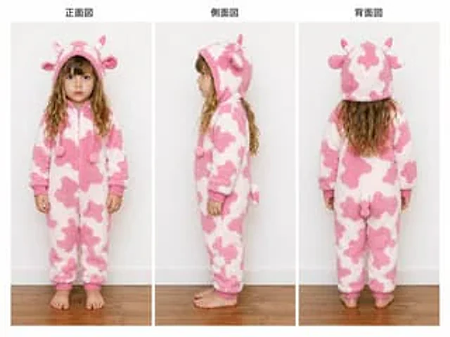 Example generated from “Child Cow Onesie Three-View Sheet”