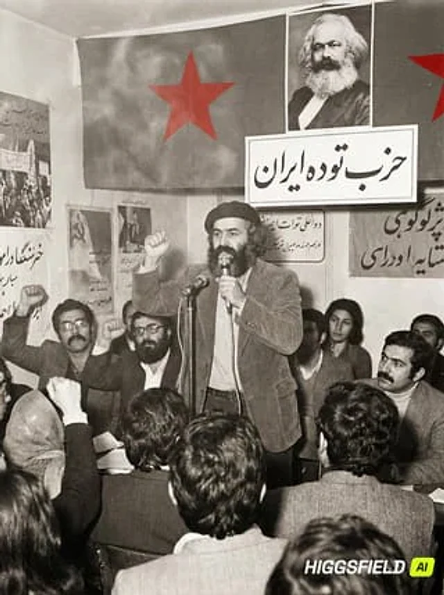 Example generated from “Comic / Storyboard - 70s Iran Political Group Portrait”