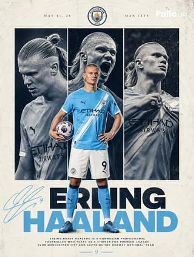 Example generated from “Manchester City Haaland Poster”