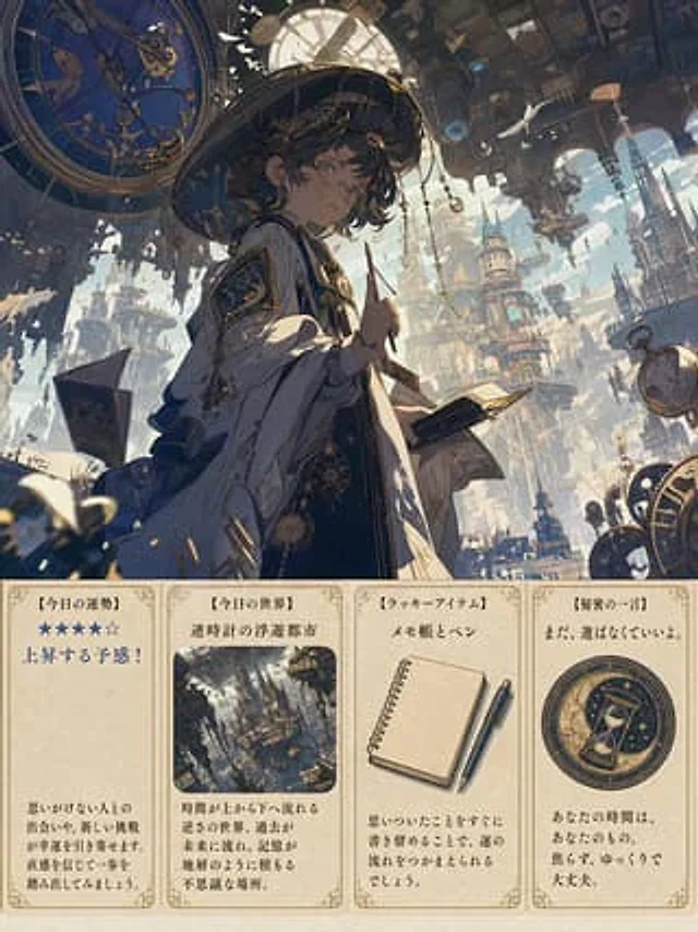Example generated from “Steampunk Daily Fortune Cards”