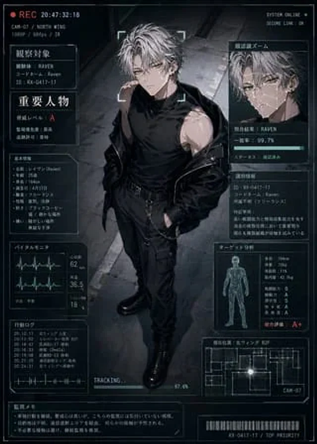 Example generated from “Cyberpunk Character Status Screen”