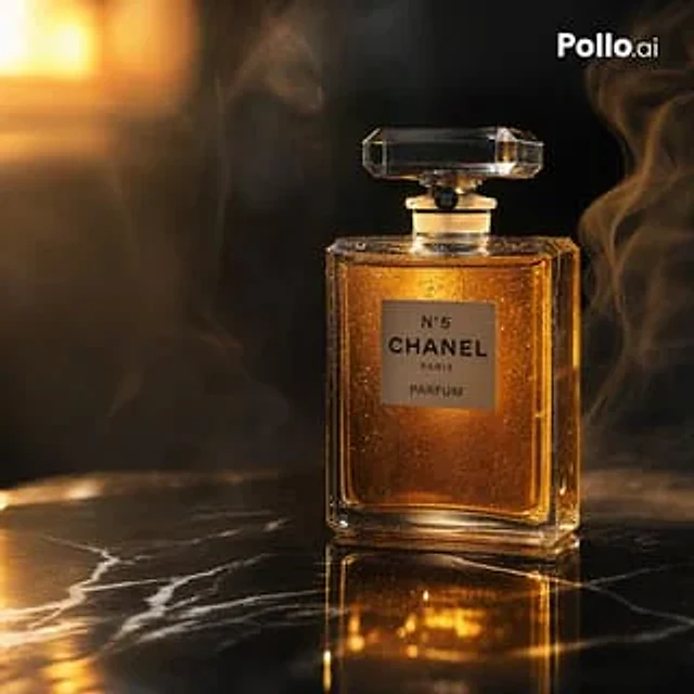 Example generated from “Luxury Amber Perfume Ad”