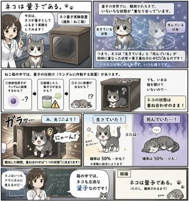 Example generated from “Quantum Cat Manga”