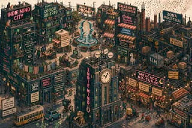 Example generated from “Indie Mind City Isometric Tech District”