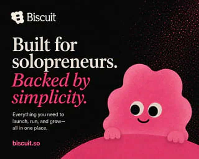 Example generated from “Minimal SaaS Poster with Pink Mascot”