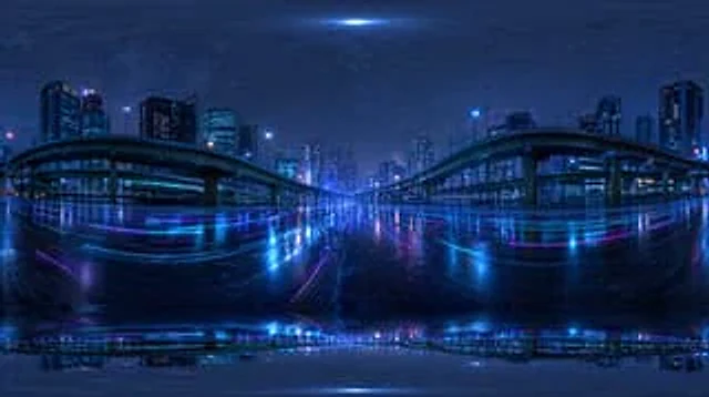 Example generated from “Cyberpunk City Highway HDRI”