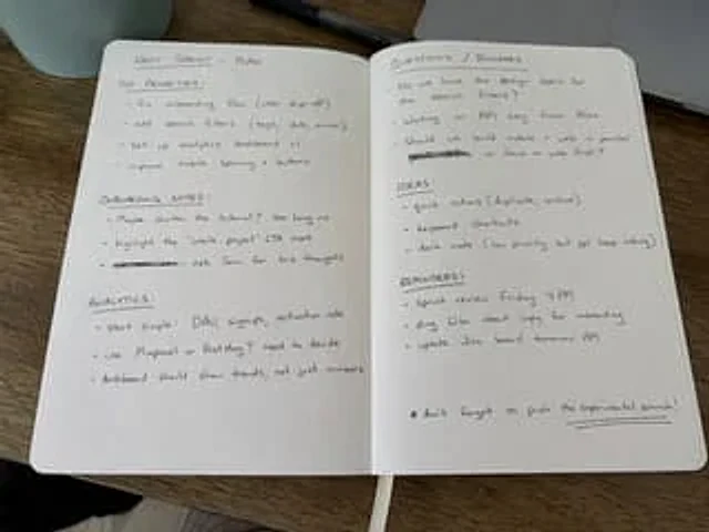 Example generated from “Amateur Handwritten Notebook Photo Prompt”