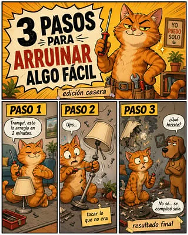 Example generated from “Funny DIY Disaster Cat Comic”
