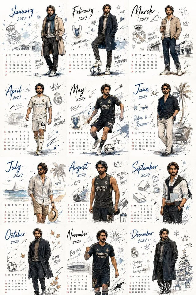 Example generated from “Korean Style Desktop Calendar 2027”