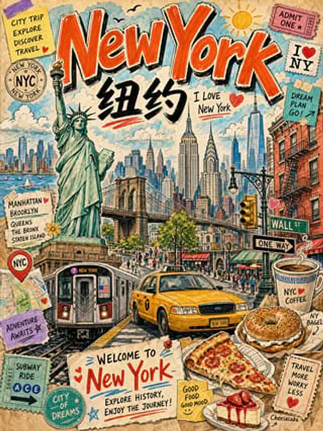 Example generated from “Vintage New York Travel Collage”