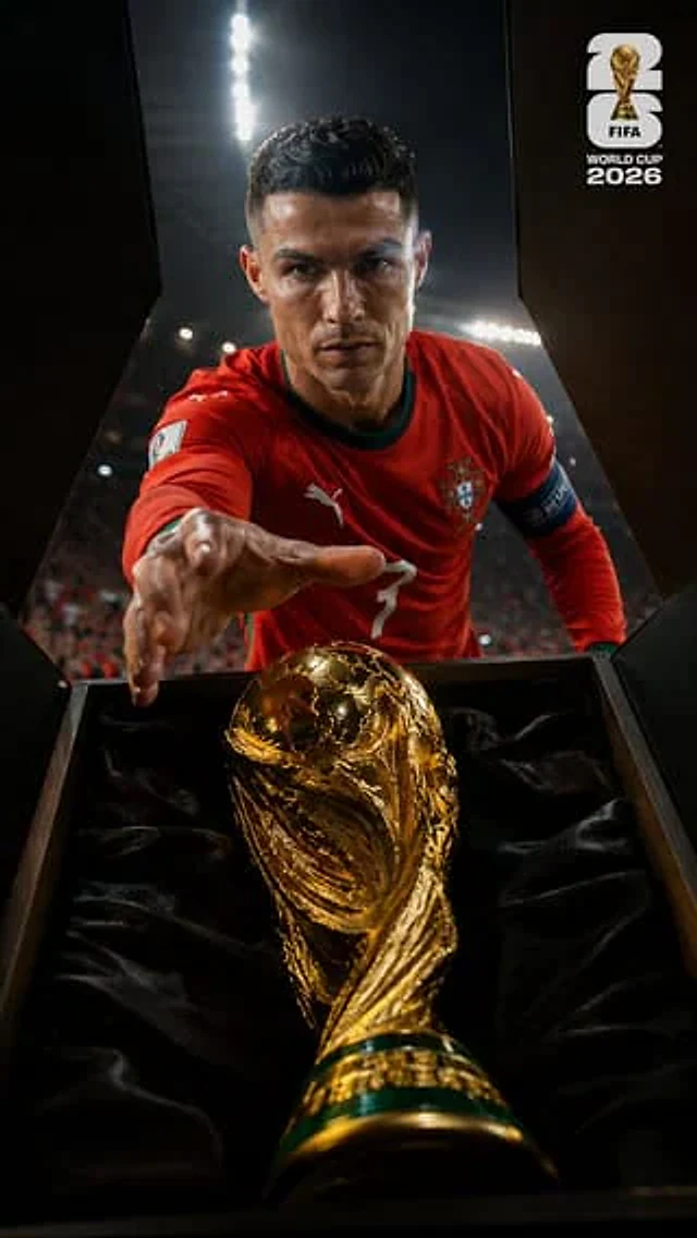 Example generated from “World Cup Trophy Reveal Perspective”