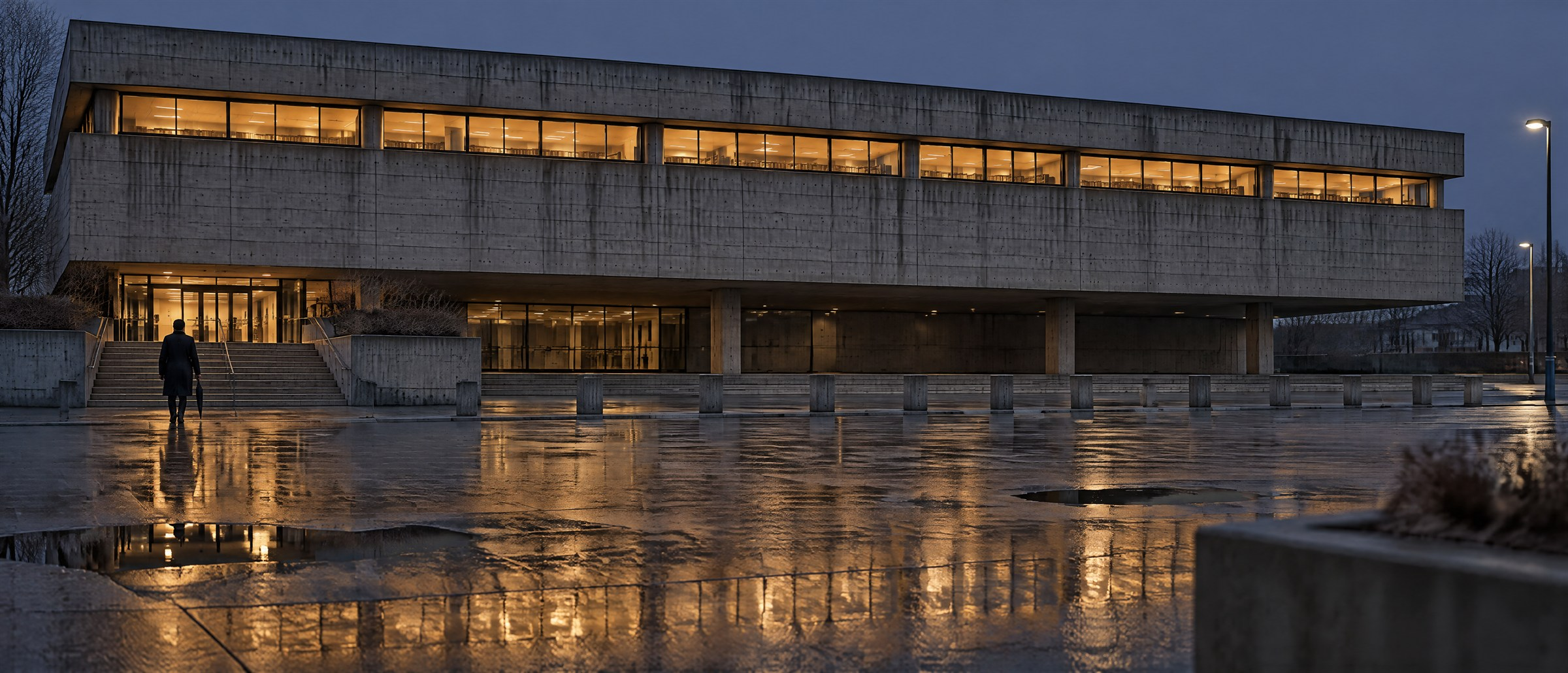 Example generated from “Brutalist Library Architecture Concept — Callirra Atlas · CC BY 4.0”
