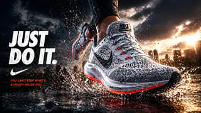 Example generated from “Cinematic Running Shoe Ad Poster”