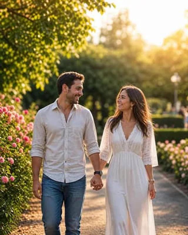 Example generated from “Romantic Couple Park Photography”
