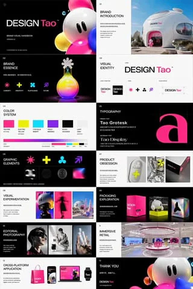Example generated from “Futuristic Brand Visual Manual”