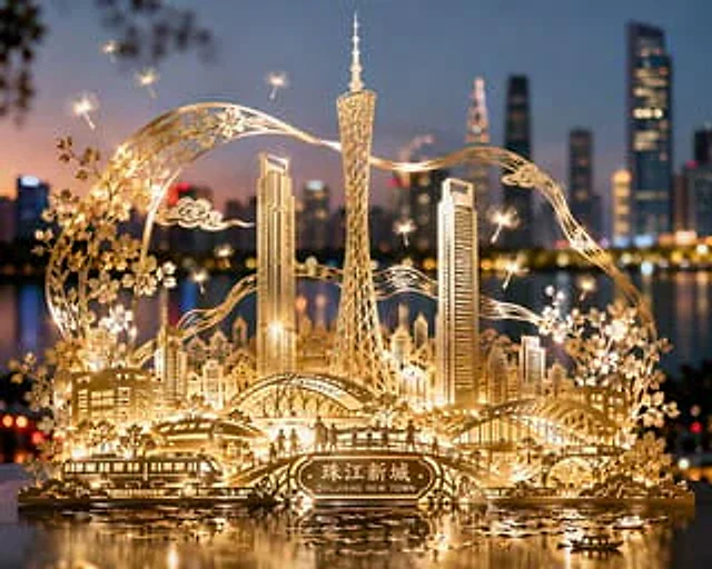 Example generated from “Guangzhou Paper-Cut City Poster”