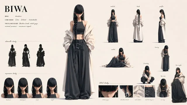 Example generated from “BIWA Fashion Character Sheet”