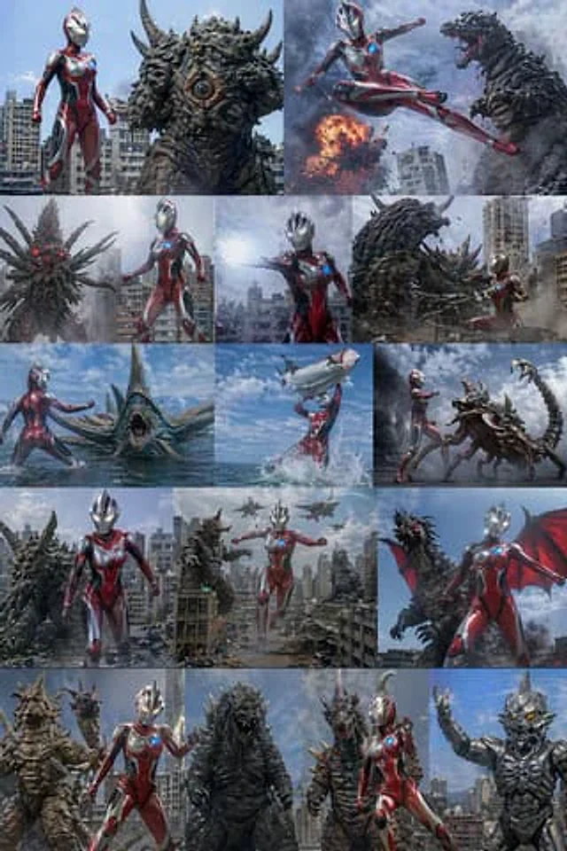 Example generated from “Ultra Woman Kaiju Battle Variations”