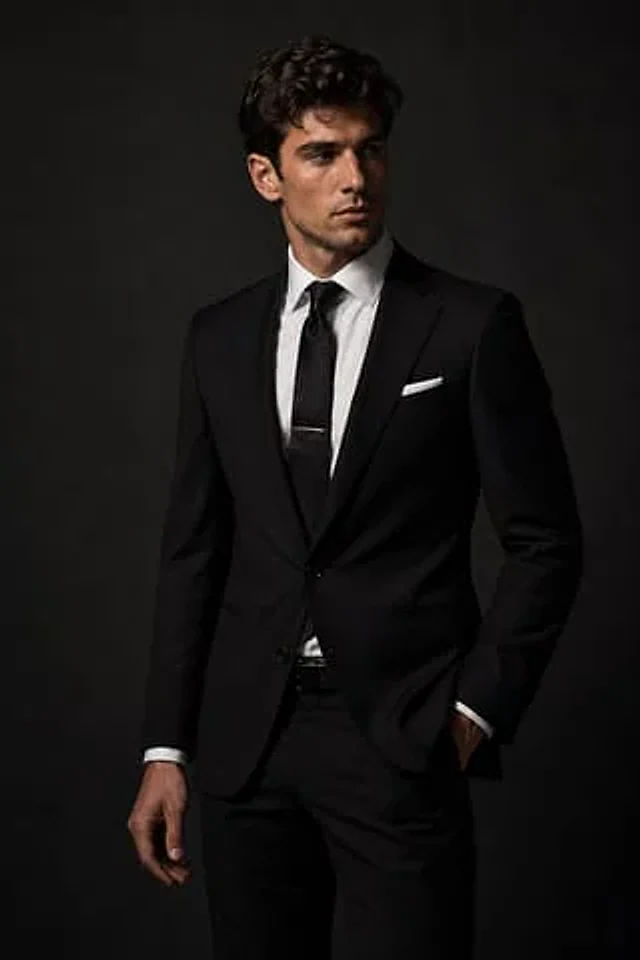 Example generated from “Luxury Male Fashion Studio Portrait”