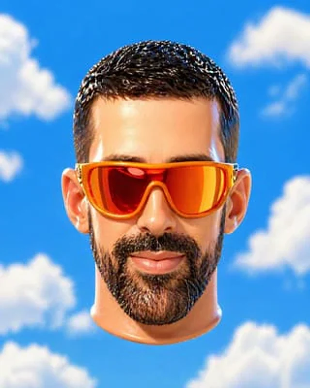 Example generated from “Surreal Floating Head Sky Portrait”