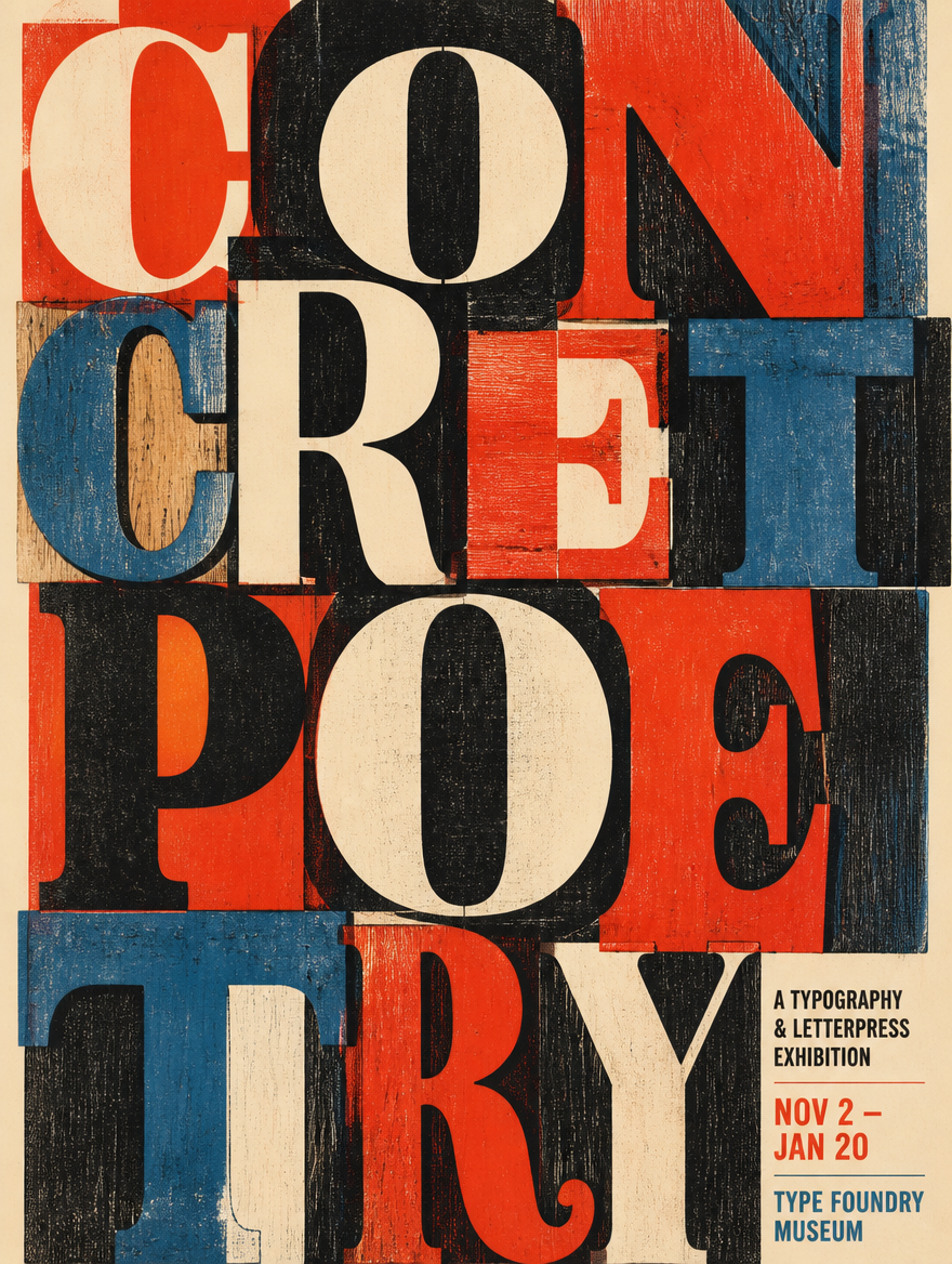 Example generated from “Design illustration · Concrete Poetry Typography — API Models · CC BY 4.0”