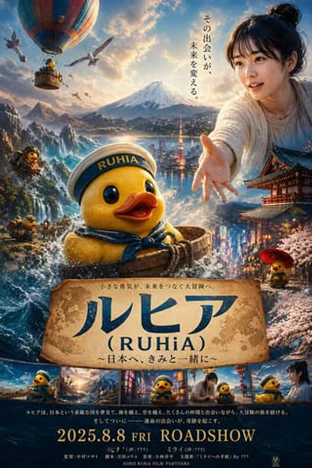 Example generated from “Rubber duck adventure movie poster prompt”