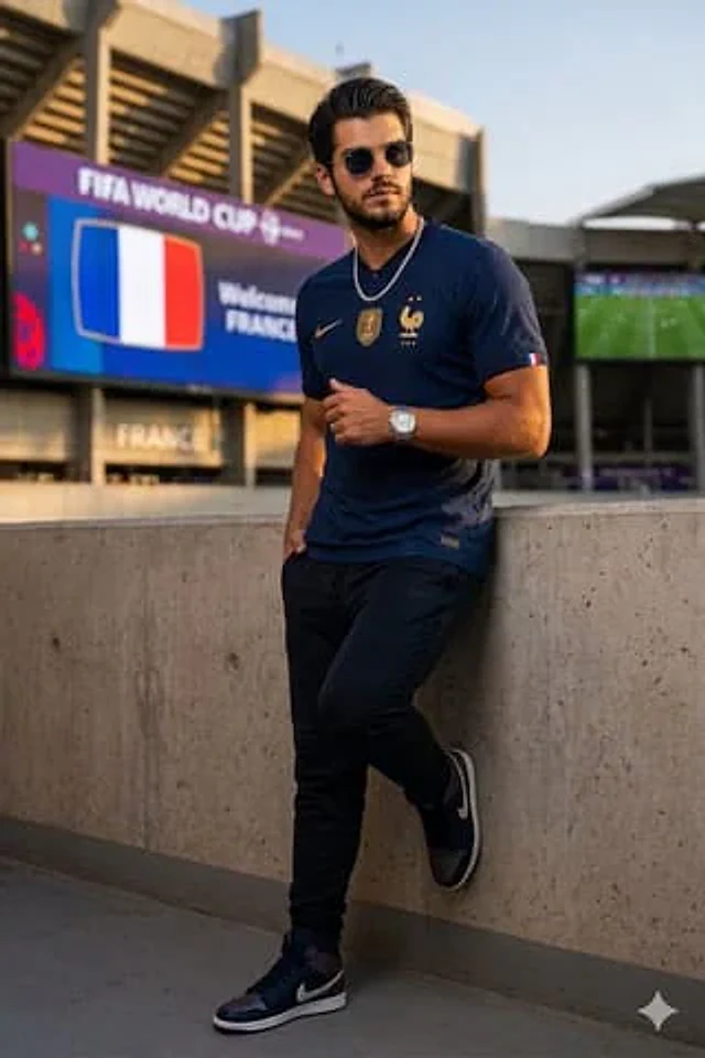 Example generated from “France World Cup Fashion Portrait”