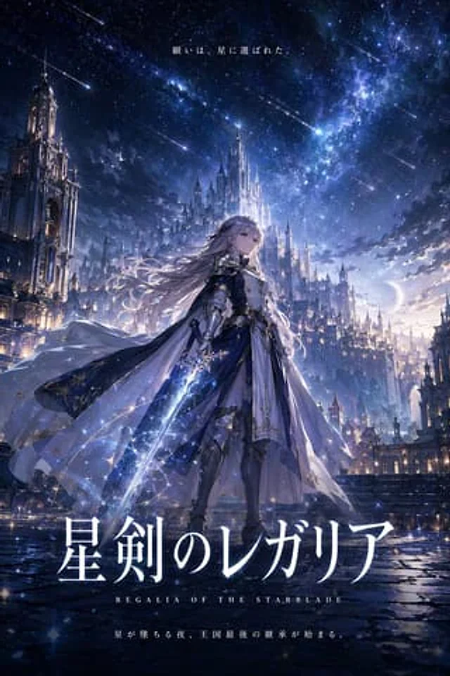 Example generated from “Fantasy Anime Knight Movie Poster”