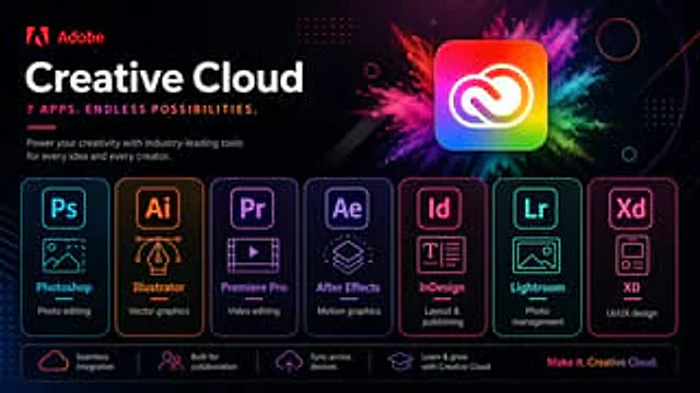 Example generated from “Neon Creative Cloud Promo Poster”