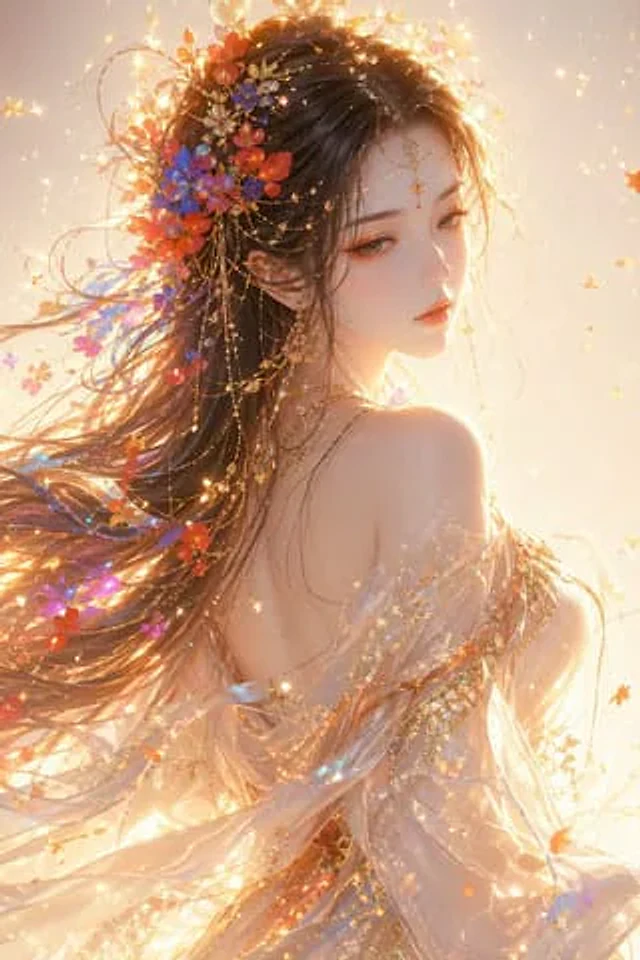 Example generated from “Oriental Fantasy Female Portrait Prompt”