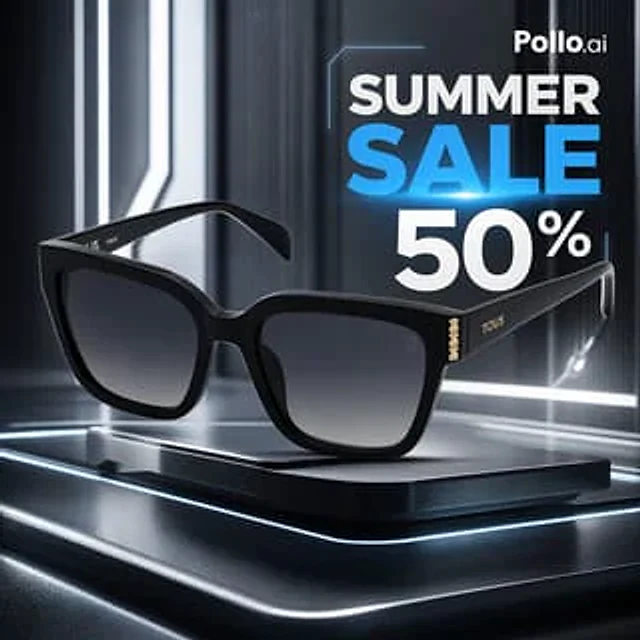 Example generated from “Luxury Sunglasses Summer Sale Ad”