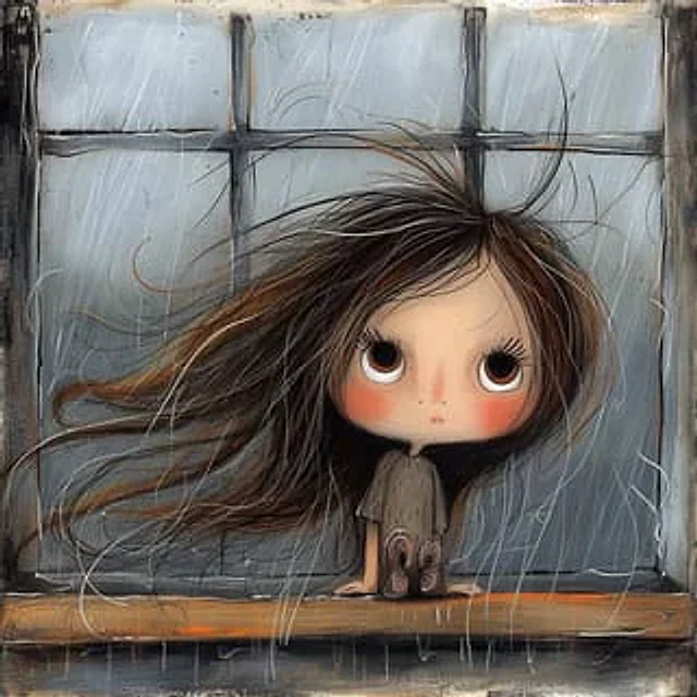 Example generated from “Surreal Woman at a Weathered Window”