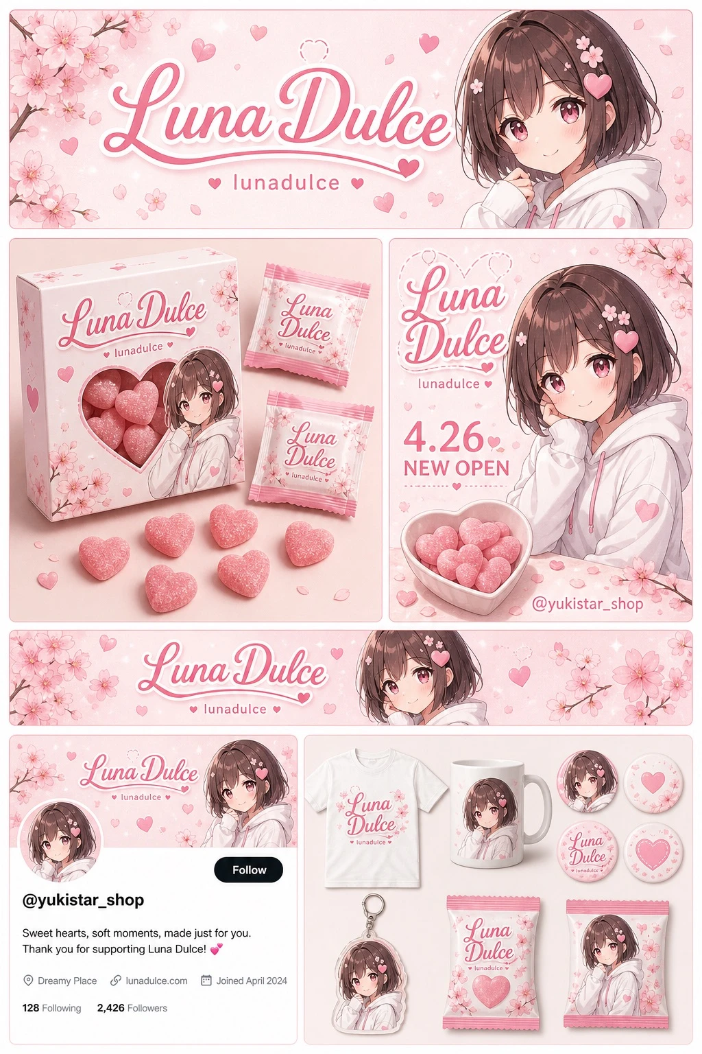 Fictional Anime Character Brand Collection — ClawLabs AI · MIT