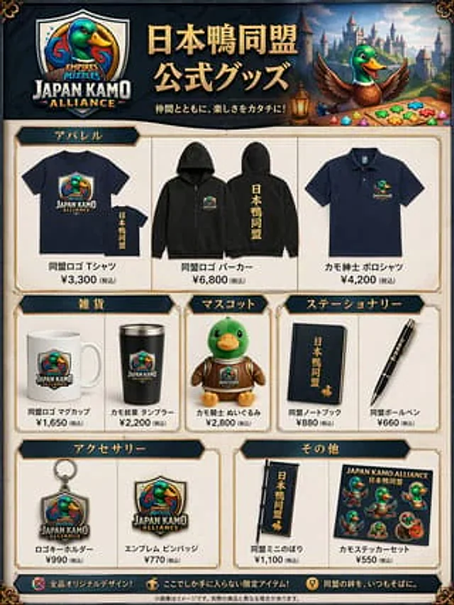 Example generated from “Fantasy Duck Alliance Goods Catalog”