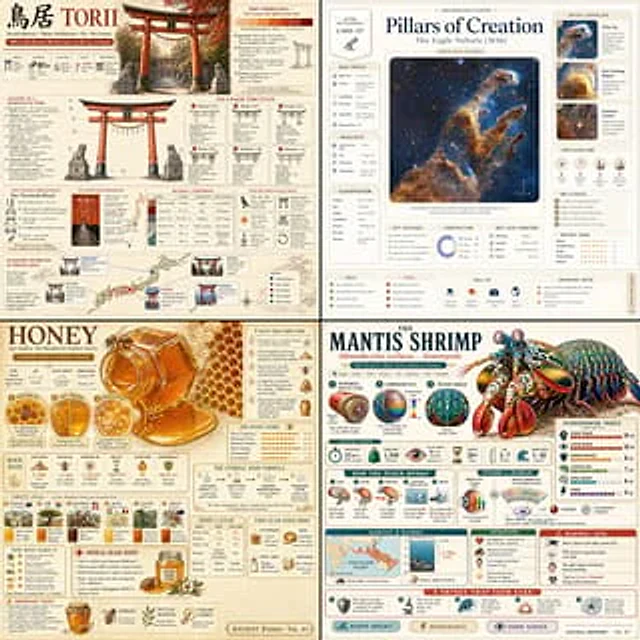 Example generated from “GPT Image 2 mantis shrimp encyclopedia infographic prompt”