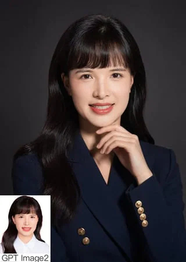 Example generated from “Studio Corporate Portrait with Inset”