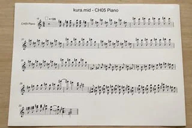 Example generated from “Photographed MIDI Piano Score Sheet”