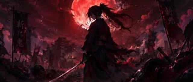 Example generated from “Dark Fantasy Samurai Battlefield”