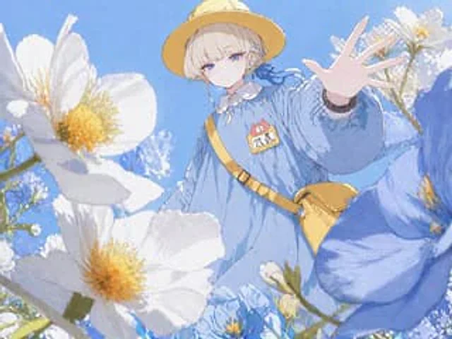 Example generated from “Anime Girl Reaching Through Flowers”