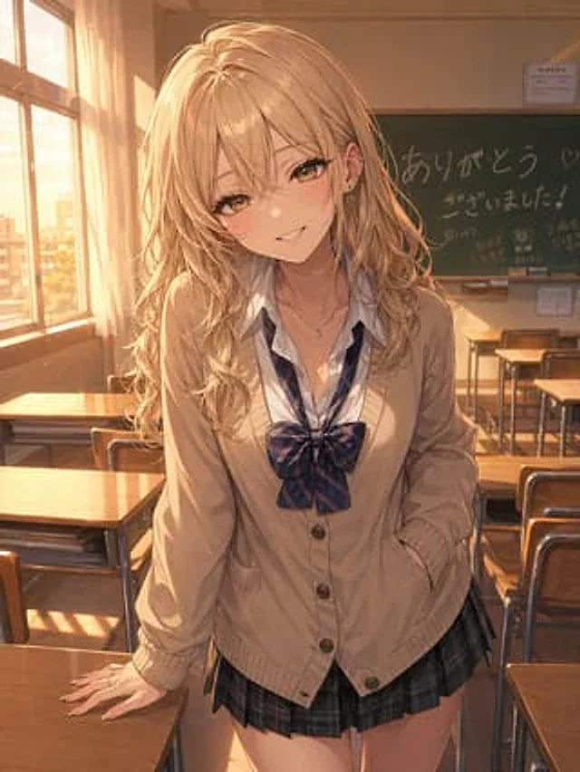 Example generated from “Otaku-Friendly Gyaru in Sunset Classroom”
